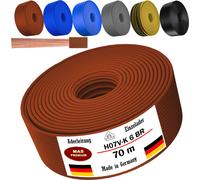 Câble d'alimentation de 70 mètres, type H07 V-K, couleur marron, section 1x6 mm², monoconducteur, flexible
