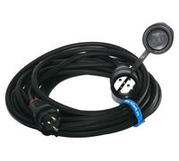 Câble d'alimentation en caoutchouc H07RN-F, 3 x 2,5 mm, avec prise et fiche SCHUKO, longueur 40 mètres
