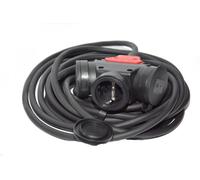 Câble d'alimentation en caoutchouc H07RN-F, 3 x 2,5 mm, avec prise et multiprise SCHUKO, longueur 15 mètres