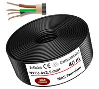 Câble souterrain haute tension de 40 m, NYY-J 4x2,5 mm²