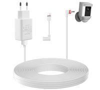 Câble d'alimentation et adaptateur de 7,6 m pour Arlo Pro Pro2, câble de charge pour anneau, fiche d'alimentation résistant aux intempéries, compatible avec anneau Spotlight Cam, câble d'extension et