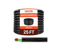 Câble d'Alimentation Rallonge Électrique 6 AWG (16 mm²) SOOW 3 Conducteurs 7 62 m