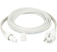 Câble d'alimentation SHOWGEAR pour guirlande lumineuse E27 blanc - 3 m - Guirlandes lumineuses