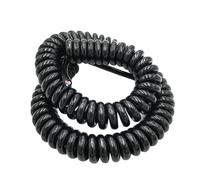 Câble d'alimentation spiralé à 10 fils - 3,7 m - Extensible - 24-14 AWG | Rallonge rétractable en spirale multiconducteurs avec fil à ressort flexible 10C (24AWG)