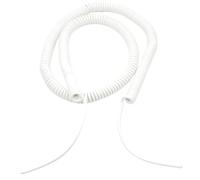 Câble d'alimentation télescopique spiralé et bou lanc | Rallonge spirale enroulée à 2 conducteurs 13 AWG - Fil flexible rétractable