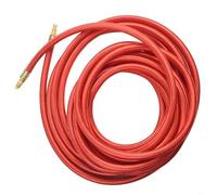 Câble d'alimentation TIG Superflex de 7,6 m compatible avec les séries 9 et 17, tuyau de torche en caoutchouc de silicone refroidi à l'air avec tresse en nylon, fil de soudure flexible