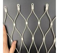 Câble de balustrade en acier inoxydable - Filet anti-chute flexible pour ferme et volaille - Clôture métallique tissée facile à couper (argent, 5 cm x 1 m) - Solution de sécurité durable