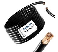 Câble de batterie conducteur Noir H07V-K 16 mm² - 25 mm² - 35 mm² ou 50 mm² - Câble de batterie auto - 100 % cuivre OFC - Coupe - Vente au mètre