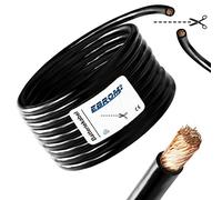 Câble de batterie conducteur Noir H07V-K 16 mm² - 25 mm² - 35 mm² ou 50 mm² - Câble de batterie auto - 100 % cuivre OFC - Coupe - Vente au mètre