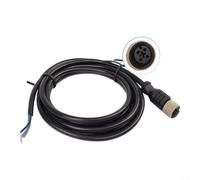 Câble de capteur femelle IP67 4 broches 2 m Connecteur en PVC plaqué or | Contacts en laiton plaqué or, gaine en PVC souple, boîtier anti-poussière, pour automates automatiques, actionneurs