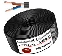 100m de câble souple en caoutchouc Câble de chantier H07RN-F 2x1 Flexible pour appareils