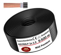 Câble de chantier flexible en caoutchouc 5-500 m H07RN-F 1 x 1,5 flexible pou...