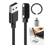 Câble de charge USB magnétique de 6,1 m pour enregistreur vocal PLAUD Note AI, câble de charge de rechange 7,62 mm 4 broches pour interface à 4 broches, casque à conduction osseuse, anneau magnétique