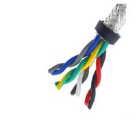 Câble de commande et de signal blindé Câble cuivre protégé par paire torsadée de noyau de RVSP 4 0.2mm2 24AWG 100m RS485 multicolore
