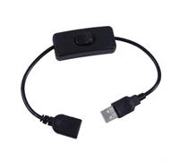 Câble de commutation USB pour bande lumineuse LED, fil de contrôleur d'alimentation, adaptateur de lampe à induction corps humain, noir, 30 cm (noir)