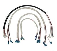 Câble de connexion en cuivre pur pour compresseur de climatiseur, ignifuge 44 cm pour Midea pour Haier AC Units 1-5 pour HP, blanc (1-1,5 CV)