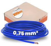 Câble de connexion H05V-K, 1 x 0,75 mm², bleu foncé, bobine de 100 mètres