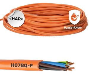 Câble de connexion Lapp 10m ÖLFLEX 550 P H07BQ-F, 4 brins de 1,5 mm², gaine en PUR, couleur orange