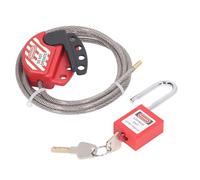 Câble de Consignation Réglable en Acier Inoxydable et Jeu de Cadenas de 38 Mm, avec 2 Clés, pour Environnements Industriels, Chimiques, électriques et Inflammables