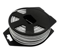 Câble de Coupe-Bordures Ronde Fil de Débroussailleuse Renforcé en Acier Gainé de Nylon,2,4 mm x 43 m (0,095 Pouce)