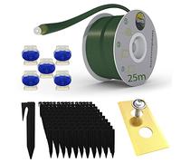 Câble de délimitation de 25 m + 25 Piques de Terre + 5 connecteurs de câble + 30 Lames pour Robot Tondeuse à Gazon, Robot à Gazon, kit d'accessoires pour câble de Recherche, Compatible avec Worx