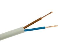 Câble de gaine H03VV-F (OMY) 2x1 blanc 300/300 V / 100 m /