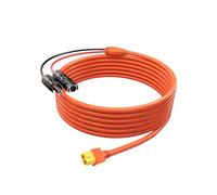 Câble de panneau solaire vers fiche XT60, 5 m, câble de charge solaire, 12 AWG, compatible avec EF DELTA 2 et River Pro MAX Powerstation 757, générateur solaire, panneau solaire (5 m)