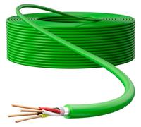 Câble de raccordement 2x2x0,8 mm, 25 mètres, cuivre étamé (OFC), blindé, de couleur verte