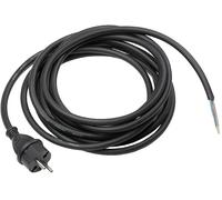 as - Schwabe Cordon d'Alimentation pour Perceuse en Caoutchouc de 5 m H05RNF 2 x 1,0 mm² Câble Adaptateur avec Fils Dénudés Chantiers & Industrie IP44 Noir I 70530