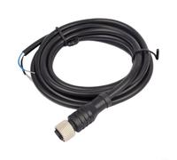 Câble de raccordement de capteur 3 broches femelle PVC IP67 étanche 2 m | Contacts en laiton plaqué or, gaine en PVC flexible, boîtier résistant à la poussière, pour PLCs, actionneurs