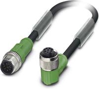 Câble de raccordement Phoenix Contact M12/M12, 1 broche/1 prise, droit/coudé, 8/8 pôles, codage A, 30 V, 2 A, nombre de conducteurs : 8,
