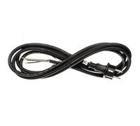 Câble de raccordement - UN - Fiche droite ronde - 3x1,5 mm² - 3 m - 250 V - 3 conducteurs - Gaine en gomme - Noir