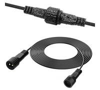 Câble de Rallonge 5M 2 Pôles pour Lumières de Noël, Gcstnn Prolongateur Electrique, IP65 Étanches avec Connecteur Mâles et Femelles pour Extérieur Guirlande Lumineuses G40, Lumières de Glaçons, Jardin
