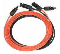 Câble de rallonge pour panneau solaire avec connecteur MC4 rouge + noir jeu de 2 pièces, 3m