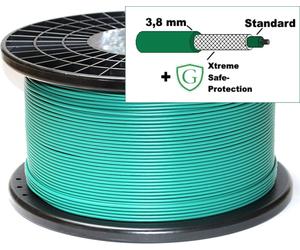 Câble de sécurité compatible Ambrogio ® + gaine XTREME SAFE-PROTECTION - Limitation robot gazon protection fil Zucchetti ® - Enrouleur de câble - Ø3,8mm, Longueur:150m
