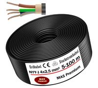 Câble de terre 5-100 m câble d'alimentation forte NYY-J 4x2,5 mm² câble élect...