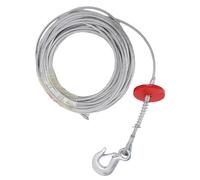 Câble de treuil, 6 mm, 30 m, capacité de charge de 17637 lb, anti-torsion, universel, en acier, pour grues et véhicules de dépannage