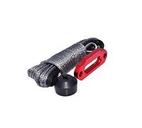 Câble de treuil, 6mm * 15m Grey Winch Line Ajouter Hawse Ajouter un bouchon à crochet Winch, corde synthétique, câble de treuil Spectra Winch