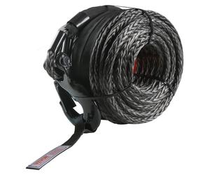 Câble de treuil synthétique, 1/2" x 92 pieds, avec crochet, capacité de 14,5 kN