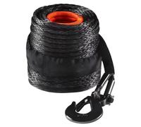 Câble de treuil synthétique, 12,7 mm x 28,04 m, 14,51 tonnes. Câble de treuil synthétique avec gaine de protection, crochet de treuil forgé et sangle de traction