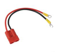 Câble d'extension 50 A 10 AWG avec cosse de câble à anneau M8, résistant aux intempéries pour chariot élévateur, panneau solaire véhicule électrique, rouge/noir, 30 cm (30 cm)