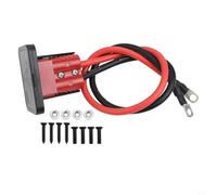 Câble d'extension Anderson mâle 120 A 6 AWG avec support de montage, cuivre plaqué argent pour chariots élévateurs, véhicules électriques, 600 V IP20, connexion rapide rouge/gris, 50 cm (rouge)