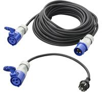 Câble d'extension CEE 20 m 3 x 1,5 mm avec câble adaptateur