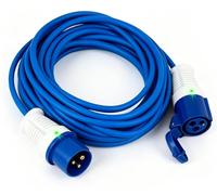 Câble d'extension de 10 mètres, 230 V, 16 A, IP44, câble d'alimentation pour camping, de couleur bleue