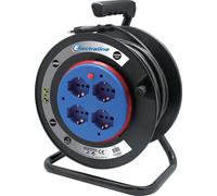 Câble d'extension électrique Electraline avec tambour de câble fixe, noir, 49032