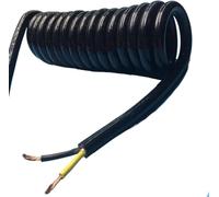 Câble d'extension en spirale - Câble télescopique - Extension de courant - Flexible et durable - 12 mètres - Noir