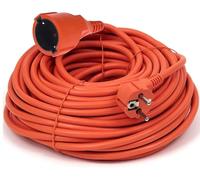 Câble d'extension - Flexible - Gainage de câble résistant à l'abrasion - Pour usage domestique et professionnel - Orange