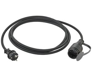 Câble d'extension Fortis Schuko, 20 mètres, type H07RN-F3G1,5, indice de protection IP44, avec système de fixation de câble