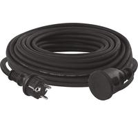 Câble d'extension IP44, 25 mètres - 1 boîte de prises avec prise de terre - Étanchéité IP44 - Résistant aux chocs - Résistant aux températures et aux huiles - 230 V - 16 A