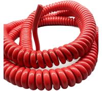 Câble d'extension rétractable - Câble spiralé télescopique - Pour machines et équipements - Câble flexible extensible - 1 mètre - Noir